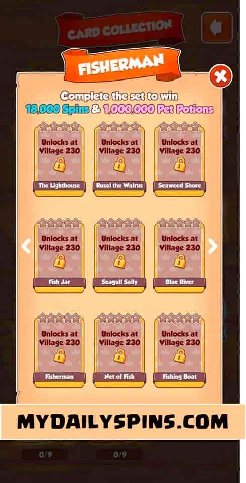 Coin Master Rare Cards by Set
